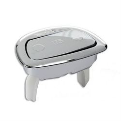 Ifö Sign trykknap til dobbeltskyl, krom